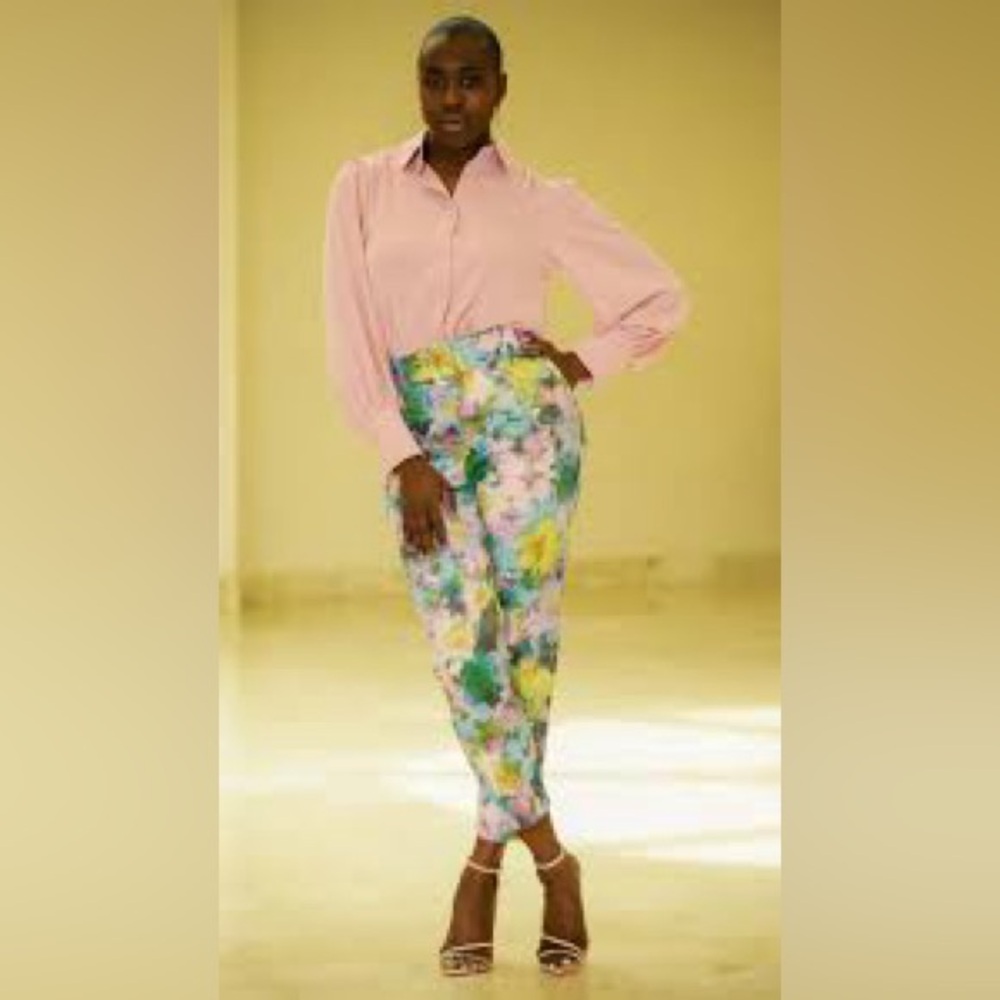 Floral Straight Leg Women's Pants
